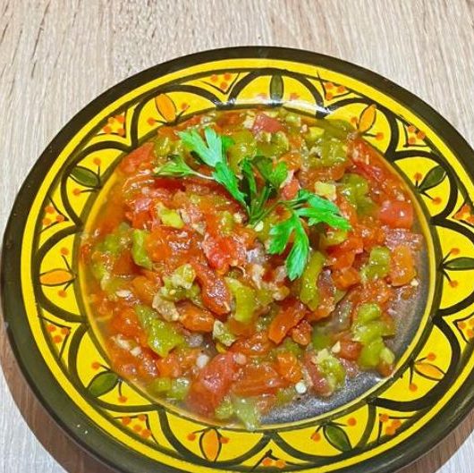 Salade Marocaine Grillée De Tomates Aux Poivrons